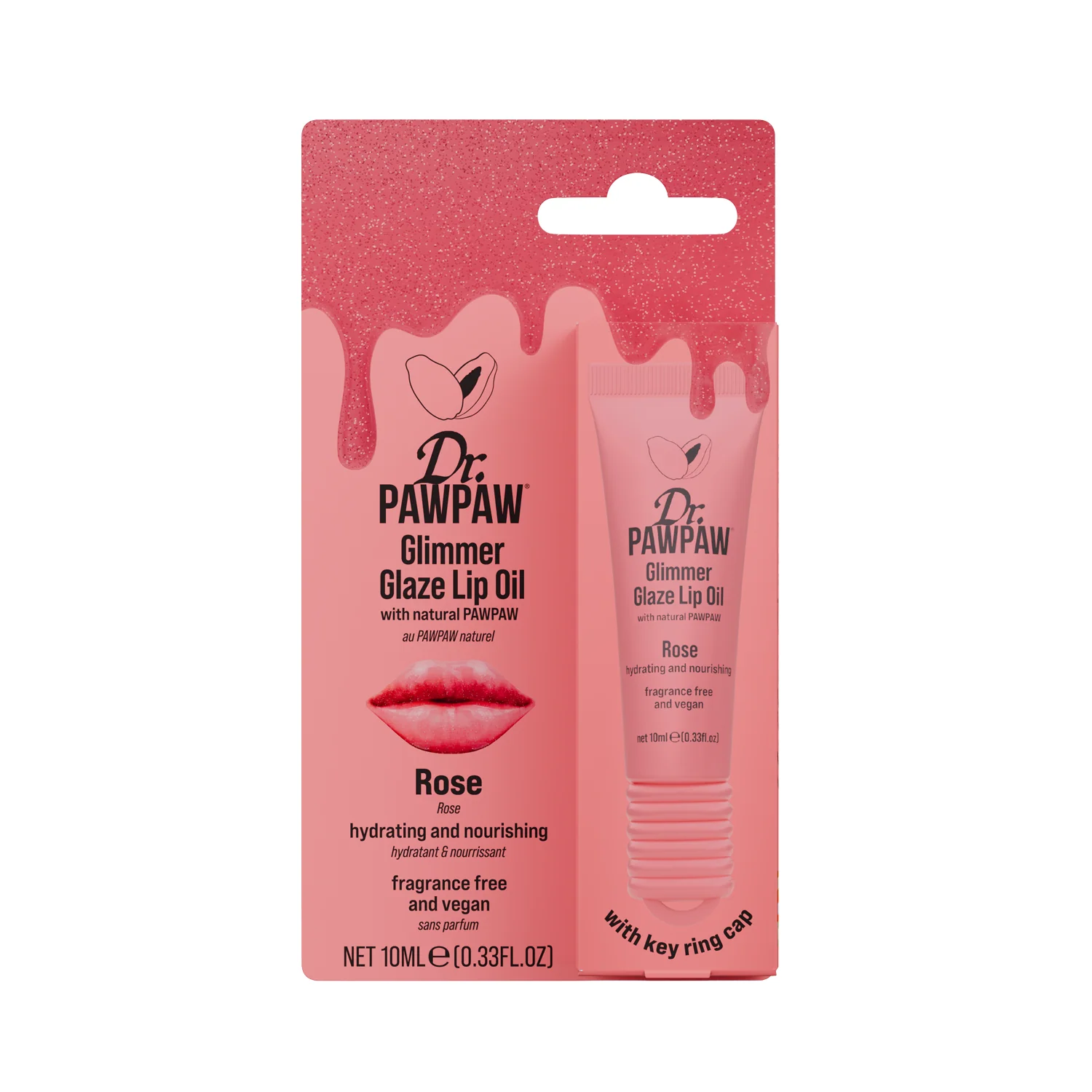 Glimmer Glaze Lip Oil - Rose - Image 3