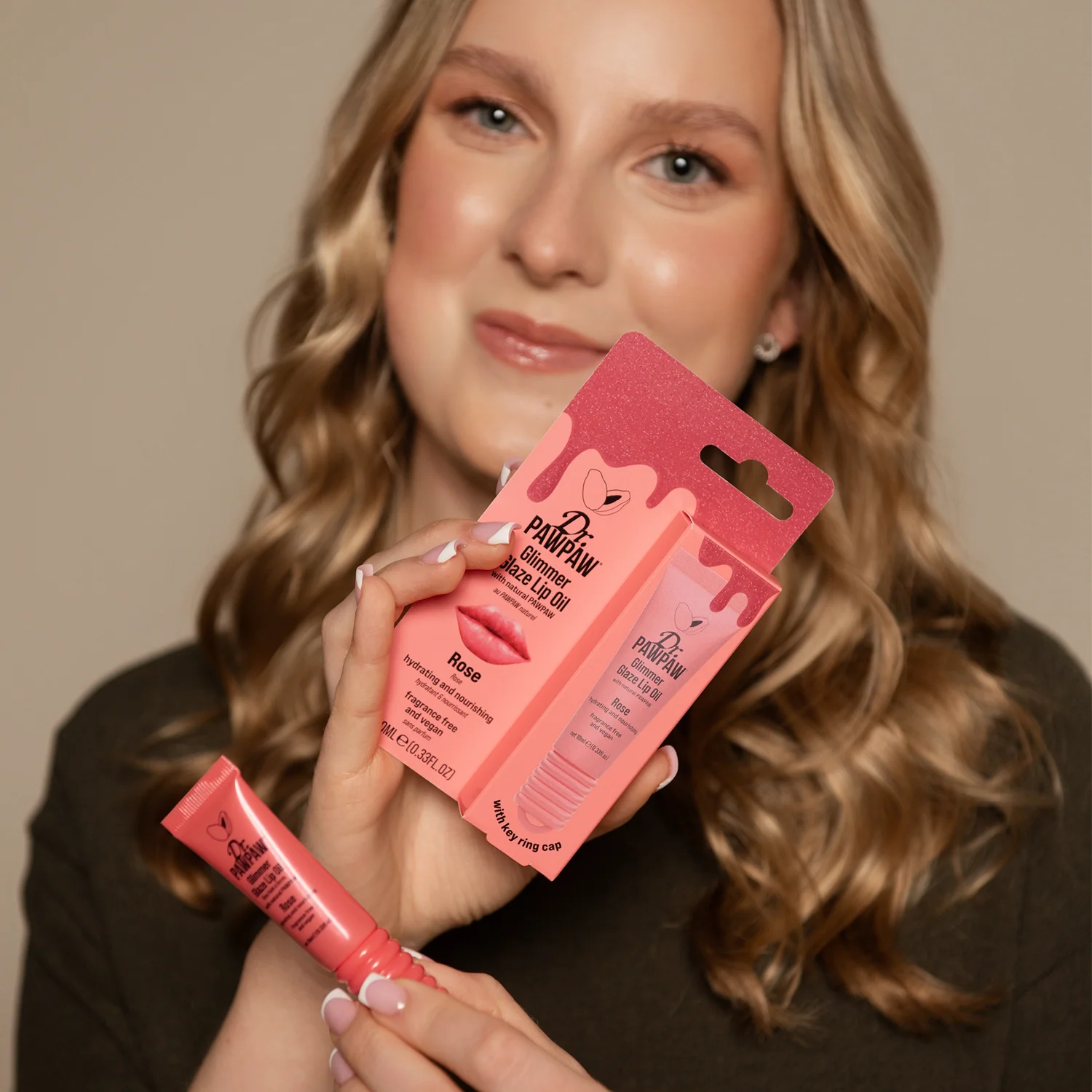 Glimmer Glaze Lip Oil - Rose - Image 6